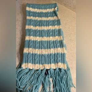 🌸🌸GAP Blue and Cream Cable Knit Scarf